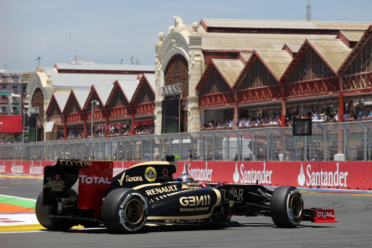 GP EUROPA, 23.06.2012- Qualifiche, Romain Grosjean (FRA) Lotus F1 Team E20 