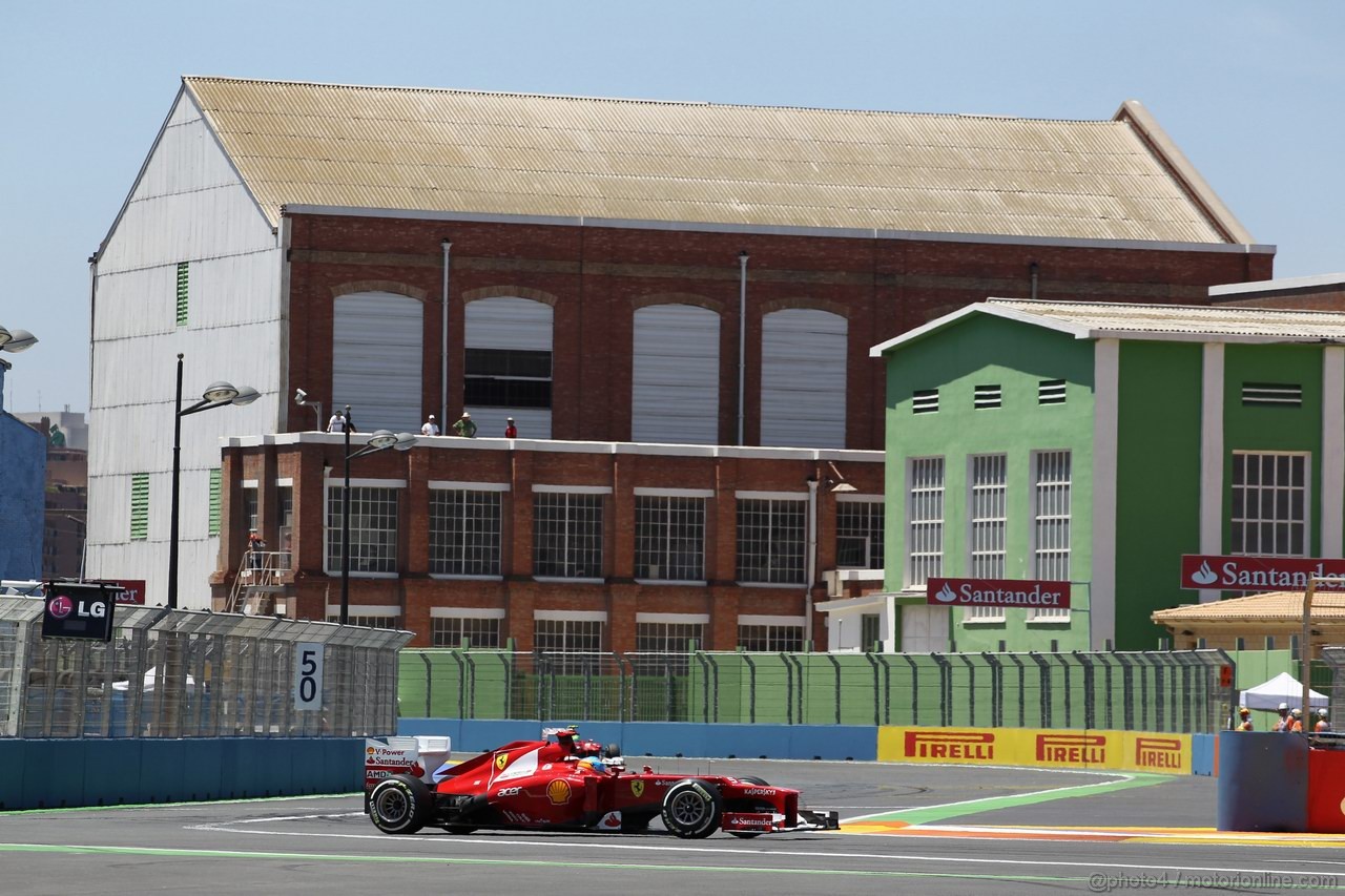GP EUROPA, 23.06.2012- Qualifiche, Fernando Alonso (ESP) Ferrari F2012
