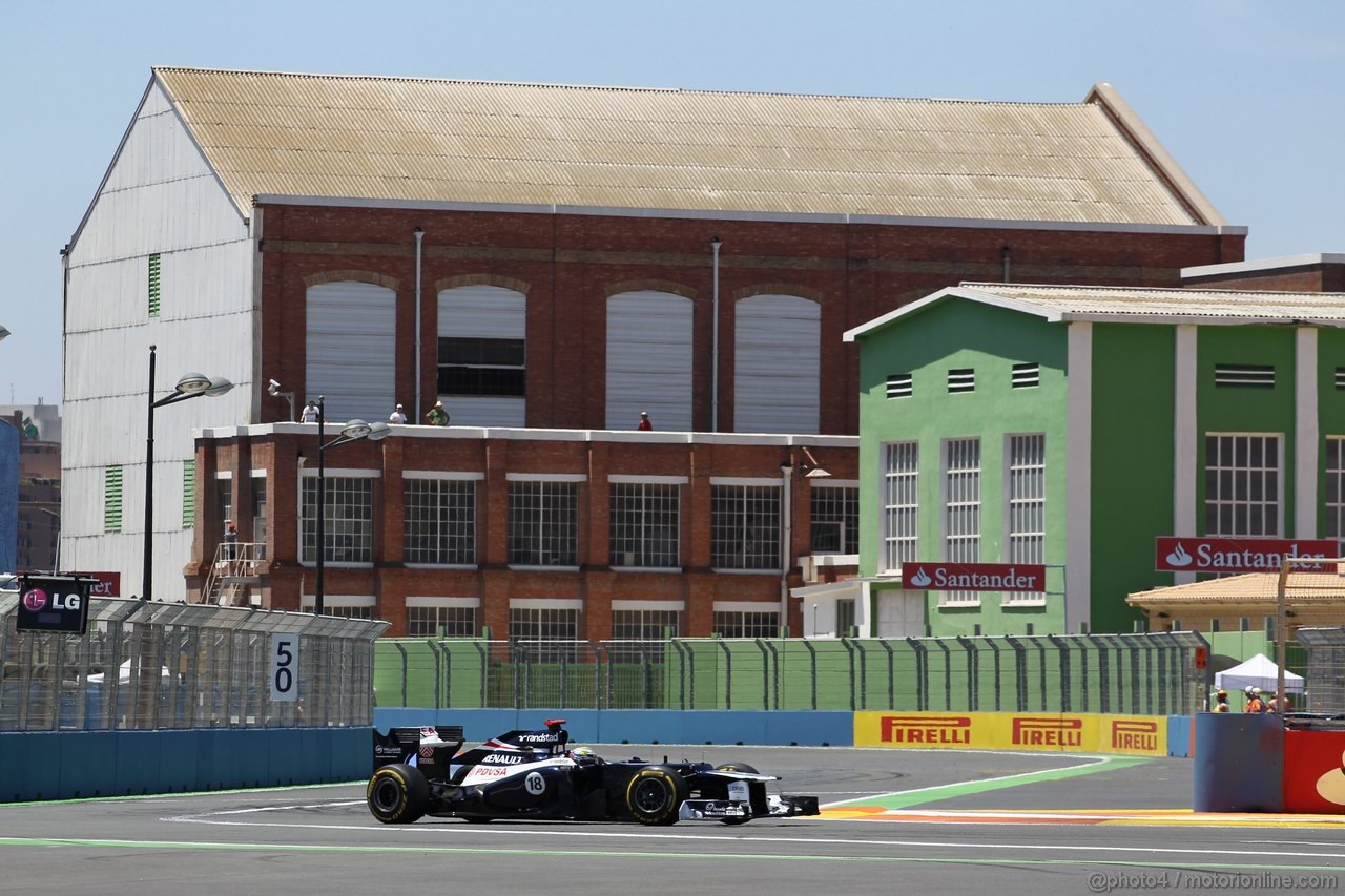 GP EUROPA, 23.06.2012- Qualifiche, Pastor Maldonado (VEN) Williams F1 Team FW34 
