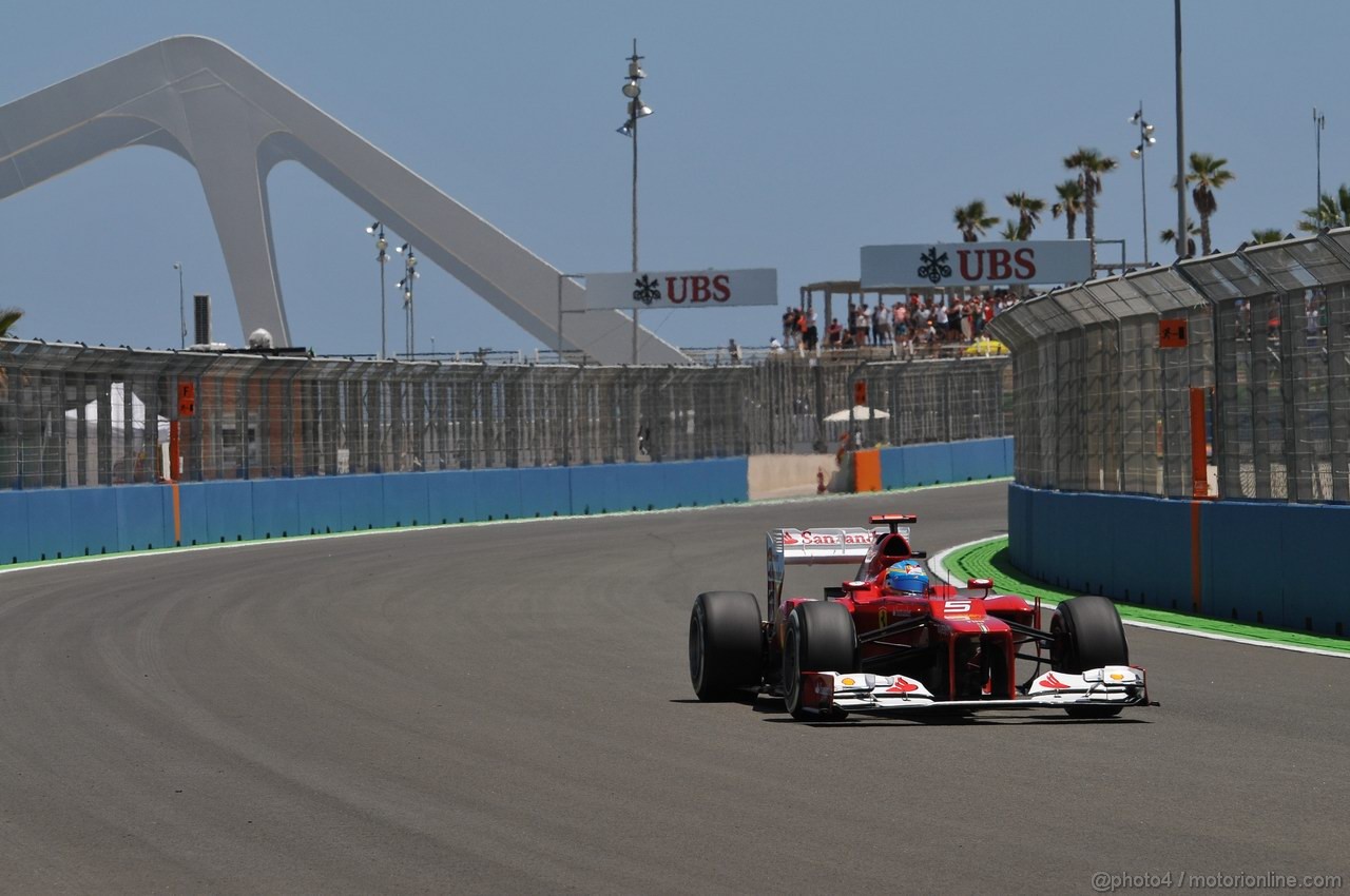 GP EUROPA, 23.06.2012- Qualifiche, Fernando Alonso (ESP) Ferrari F2012 