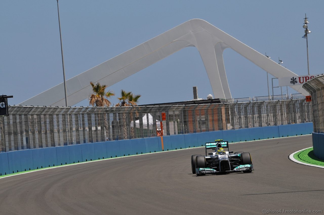 GP EUROPA, 23.06.2012- Qualifiche, Nico Rosberg (GER) Mercedes AMG F1 W03 