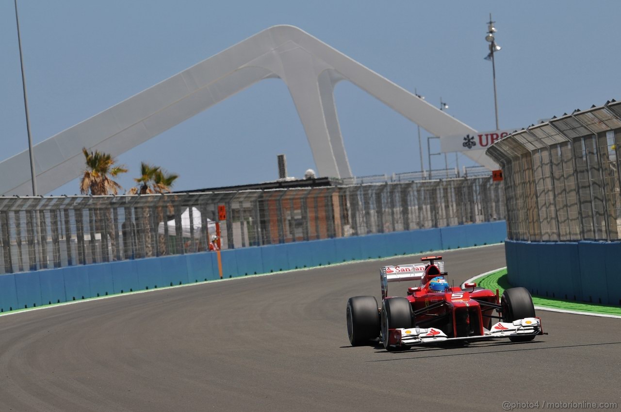 GP EUROPA, 23.06.2012- Qualifiche, Fernando Alonso (ESP) Ferrari F2012 