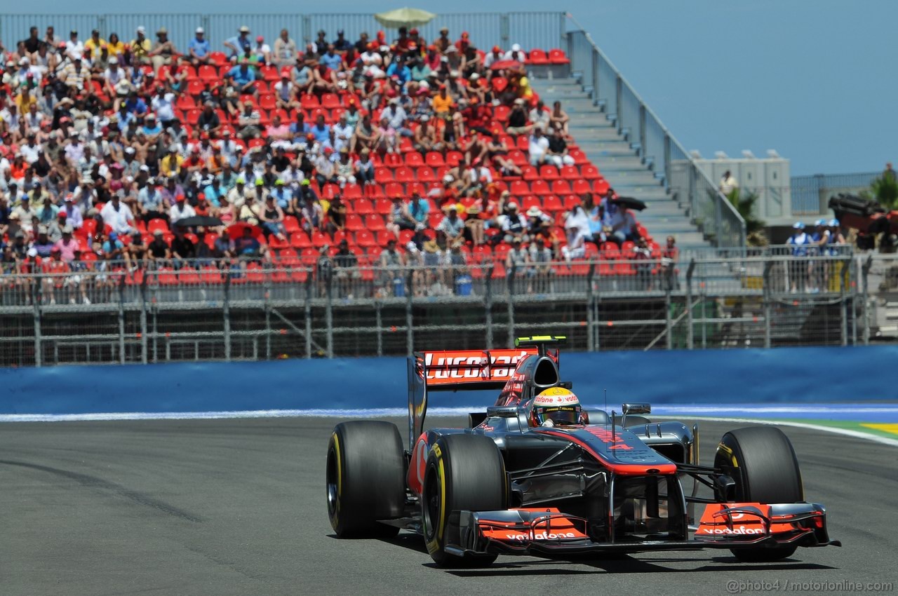 GP EUROPA, 23.06.2012- Qualifiche, Lewis Hamilton (GBR) McLaren Mercedes MP4-27