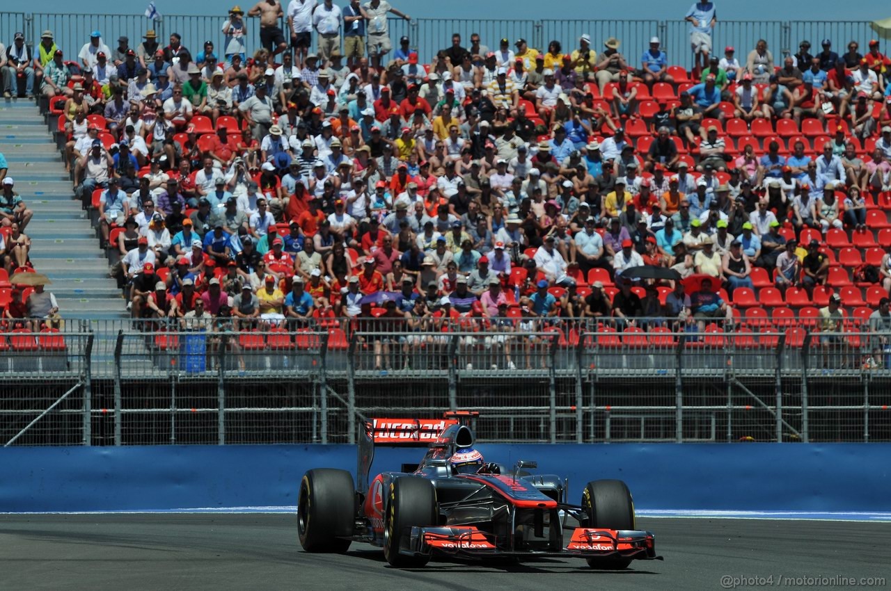 GP EUROPA, 23.06.2012- Qualifiche, Jenson Button (GBR) McLaren Mercedes MP4-27 