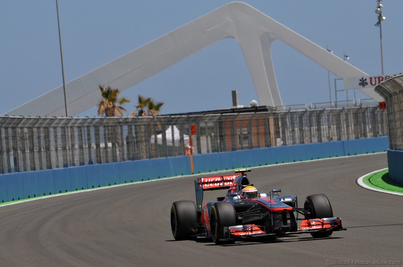 GP EUROPA, 23.06.2012- Qualifiche, Lewis Hamilton (GBR) McLaren Mercedes MP4-27 