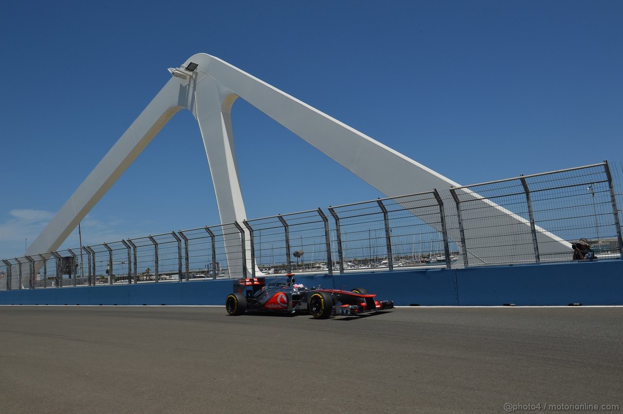 GP EUROPA, 23.06.2012- Qualifiche, Jenson Button (GBR) McLaren Mercedes MP4-27