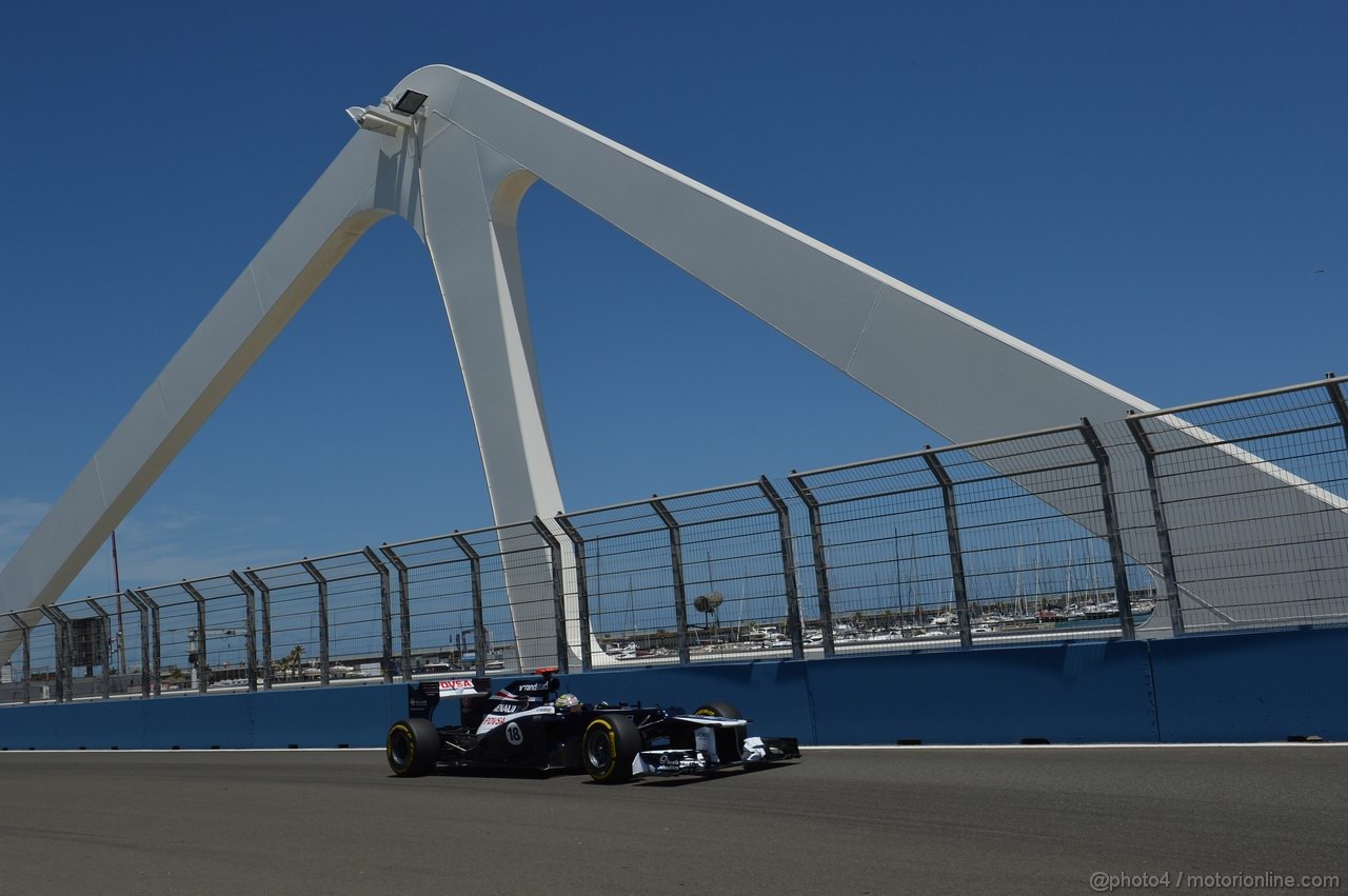 GP EUROPA, 23.06.2012- Qualifiche, Pastor Maldonado (VEN) Williams F1 Team FW34 