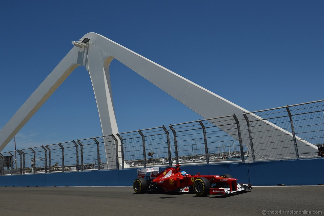 GP EUROPA, 23.06.2012- Qualifiche, Fernando Alonso (ESP) Ferrari F2012