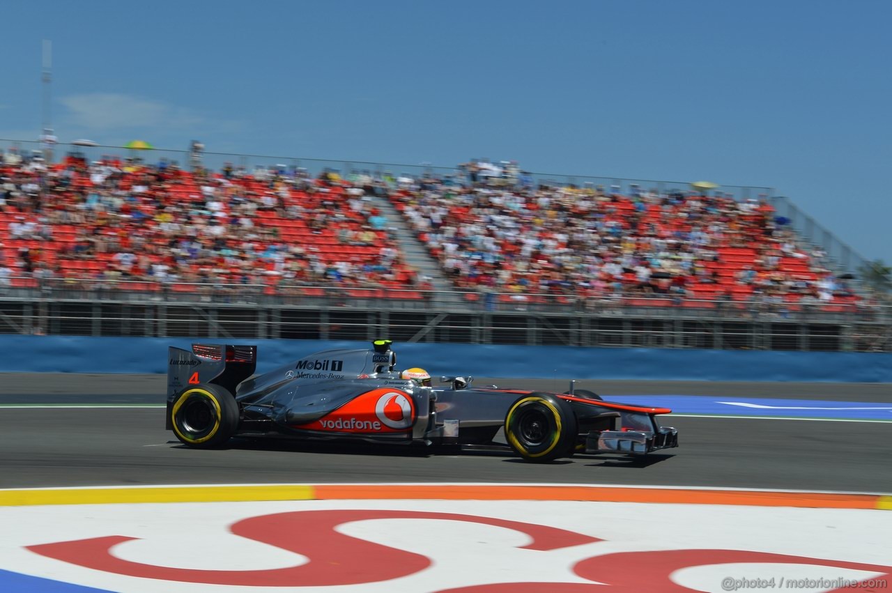 GP EUROPA, 23.06.2012- Qualifiche, Lewis Hamilton (GBR) McLaren Mercedes MP4-27