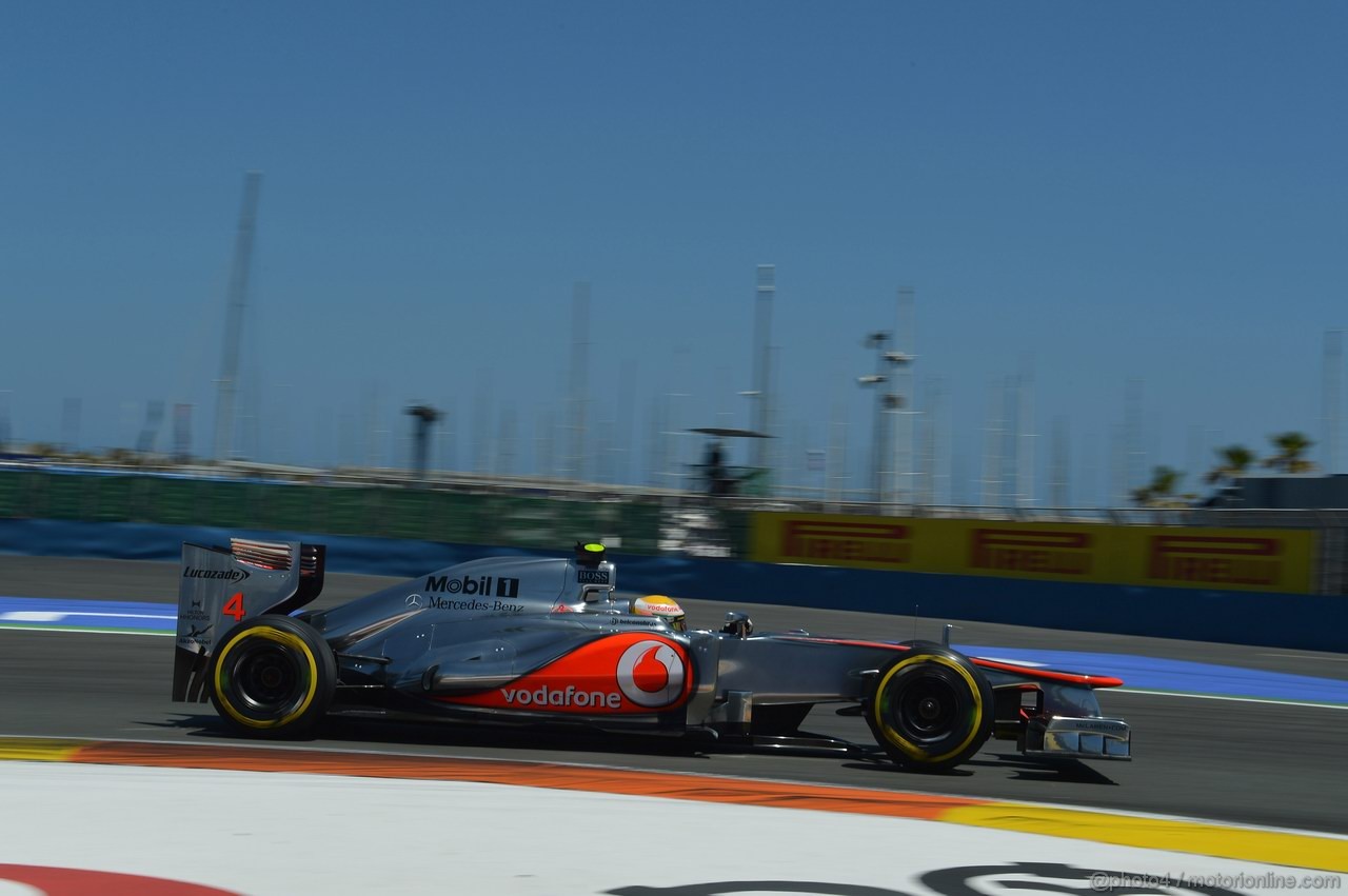 GP EUROPA, 23.06.2012- Qualifiche, Lewis Hamilton (GBR) McLaren Mercedes MP4-27 
