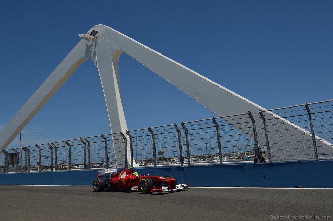 GP EUROPA, 23.06.2012- Qualifiche, Felipe Massa (BRA) Ferrari F2012 