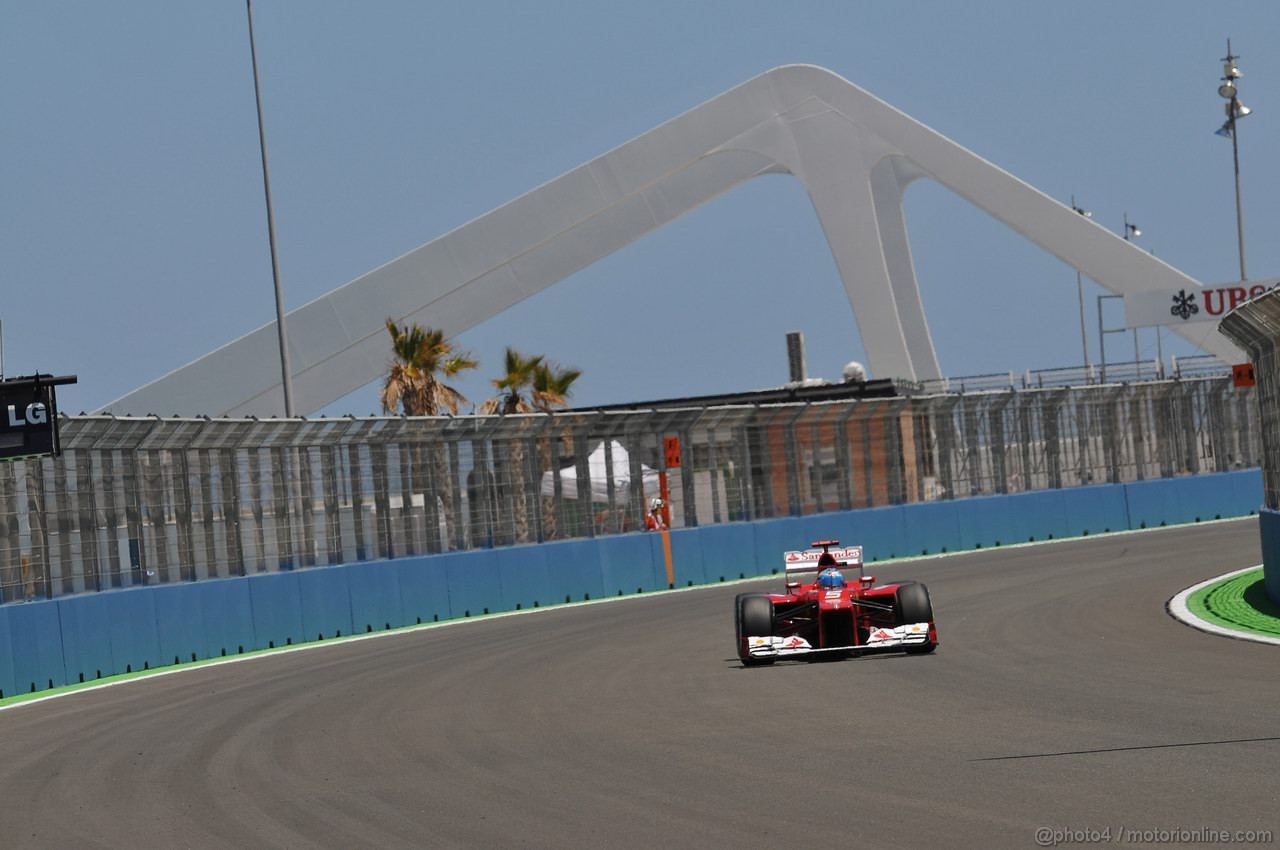 GP EUROPA, 23.06.2012- Qualifiche, Fernando Alonso (ESP) Ferrari F2012