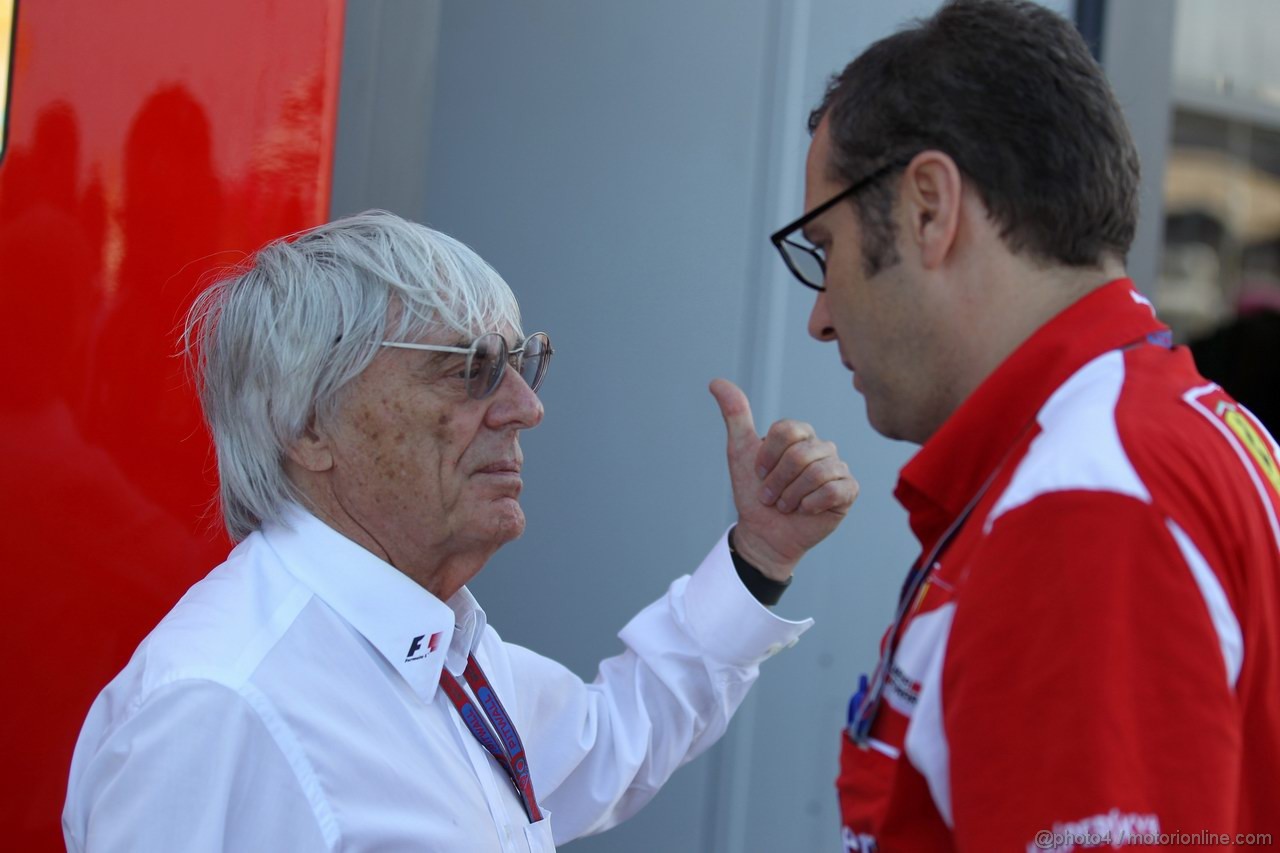 GP EUROPA, 23.06.2012- Bernie Ecclestone (GBR), President e CEO of Formula One Management  e Stefano Domenicali (ITA), Team Principal 
