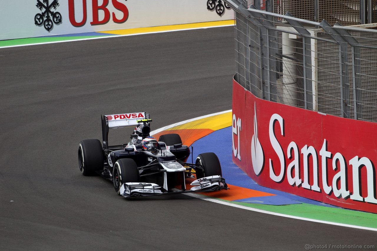 GP EUROPA, 22.06.2012- Prove Libere 1, Valtteri Bottas (FIN), Test Driver, Williams F1 Team 