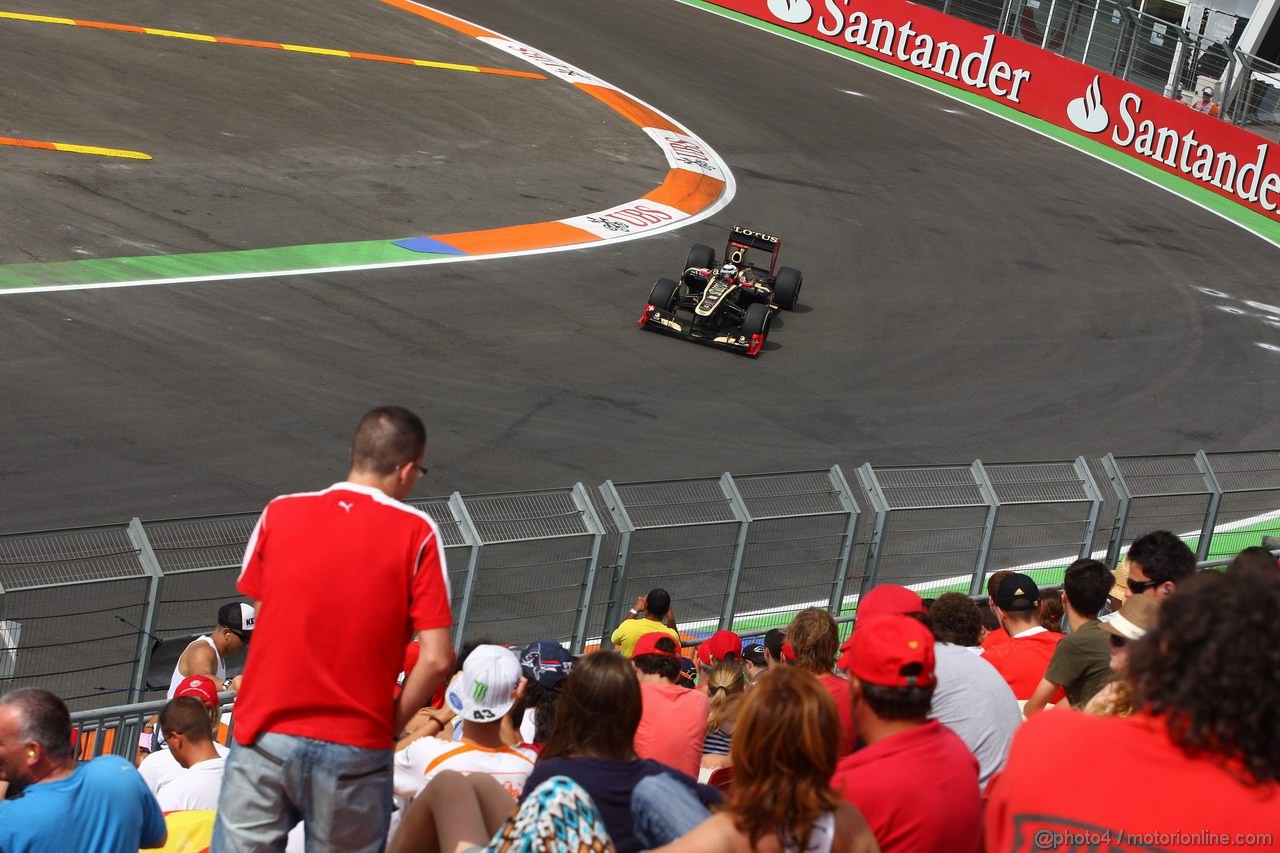 GP EUROPA, 22.06.2012- Prove Libere 1, Kimi Raikkonen (FIN) Lotus F1 Team E20 