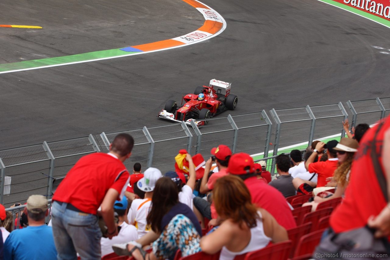 GP EUROPA, 22.06.2012- Prove Libere 1, Fernando Alonso (ESP) Ferrari F2012 