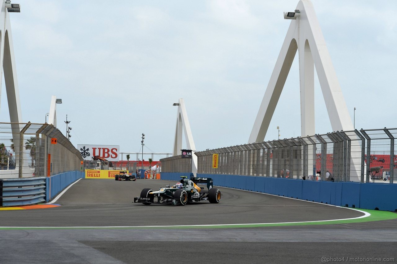 GP EUROPA, 22.06.2012- Prove Libere 1, Vitaly Petrov (RUS) Caterham F1 Team CT01 
