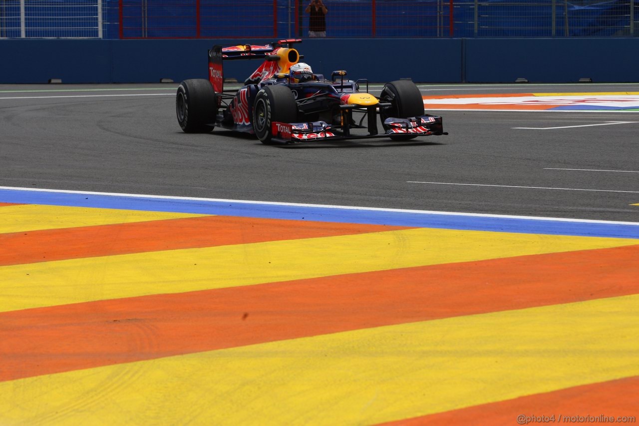 GP EUROPA, 22.06.2012- Prove Libere 2, Sebastian Vettel (GER) Red Bull Racing RB8 