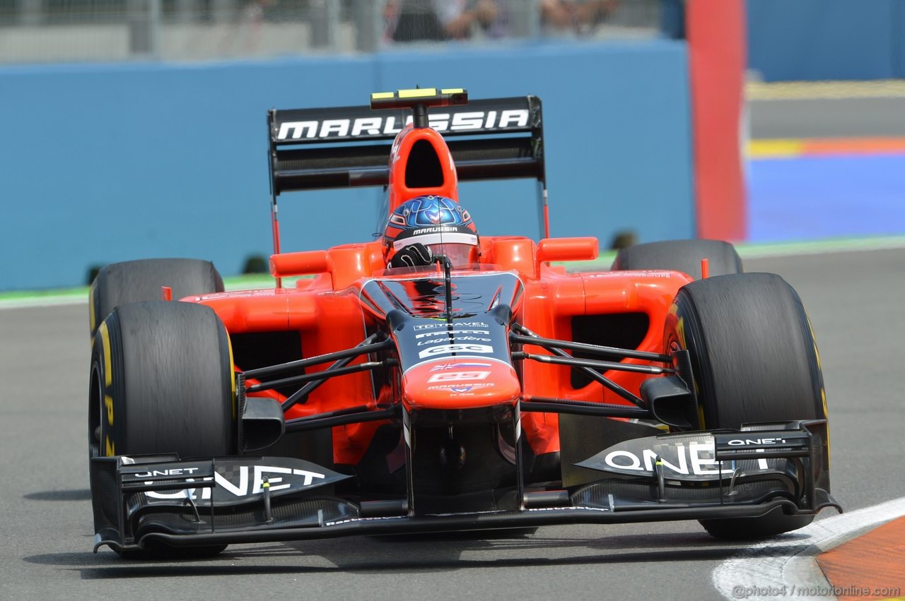 GP EUROPA, 22.06.2012- Prove Libere 2, Charles Pic (FRA) Marussia F1 Team MR01 