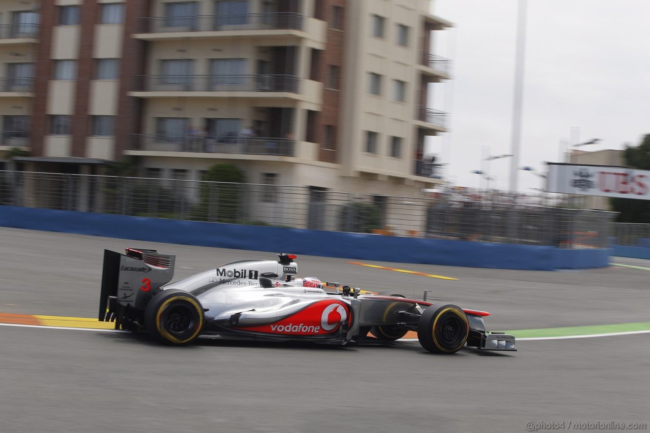 GP EUROPA, 22.06.2012- Prove Libere 2, Jenson Button (GBR) McLaren Mercedes MP4-27 
