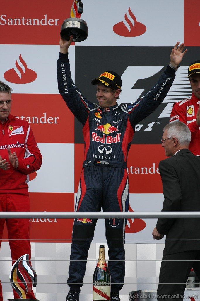 GP GERMANIA, 22.07.2012 - Gara,  podium 2nd Sebastian Vettel (GER) Red Bull Racing RB8