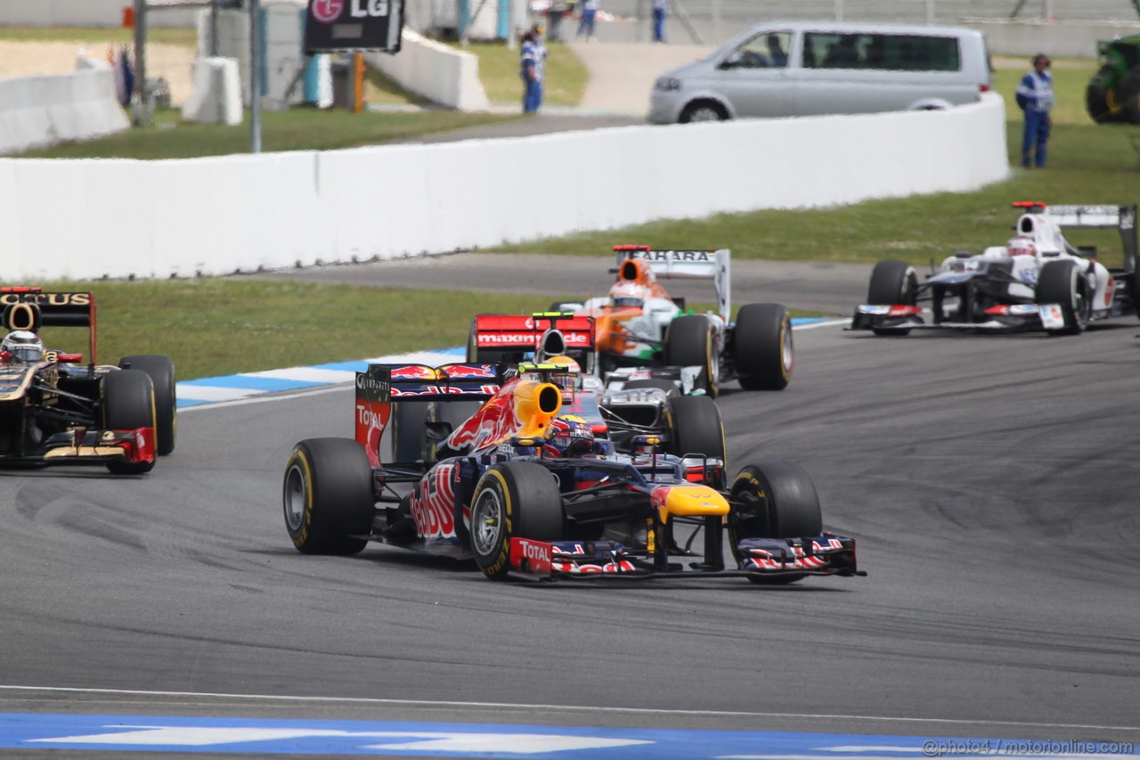 GP GERMANIA, 22.07.2012 - Gara, Mark Webber (AUS) Red Bull Racing RB8