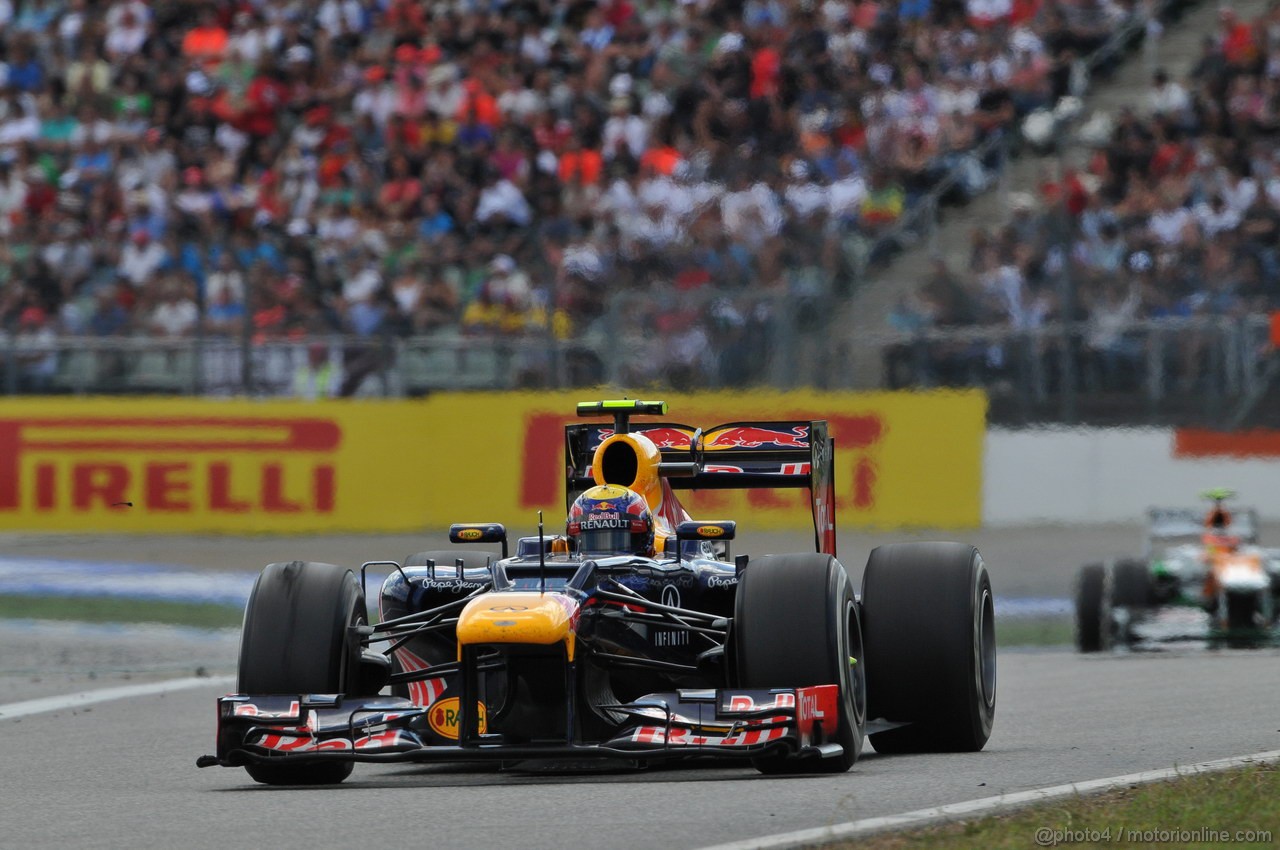 GP GERMANIA, 22.07.2012 - Gara, Mark Webber (AUS) Red Bull Racing RB8
