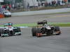 GP GERMANIA, 22.07.2012 - Gara, Kimi Raikkonen (FIN) Lotus F1 Team E20 overtaking Michael Schumacher (GER) Mercedes AMG F1 W03
