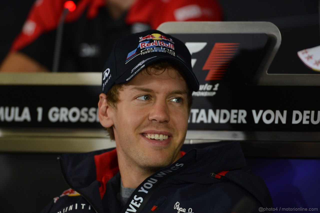 GP GERMANIA, 19.07.2012 - Press Conference, Sebastian Vettel (GER) Red Bull Racing RB8