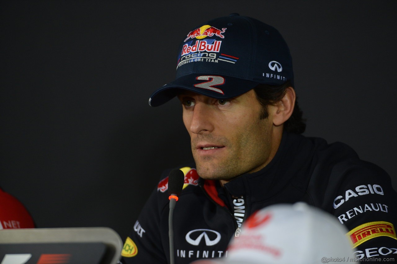 GP GERMANIA, 19.07.2012 - Press Conference, Mark Webber (AUS) Red Bull Racing RB8