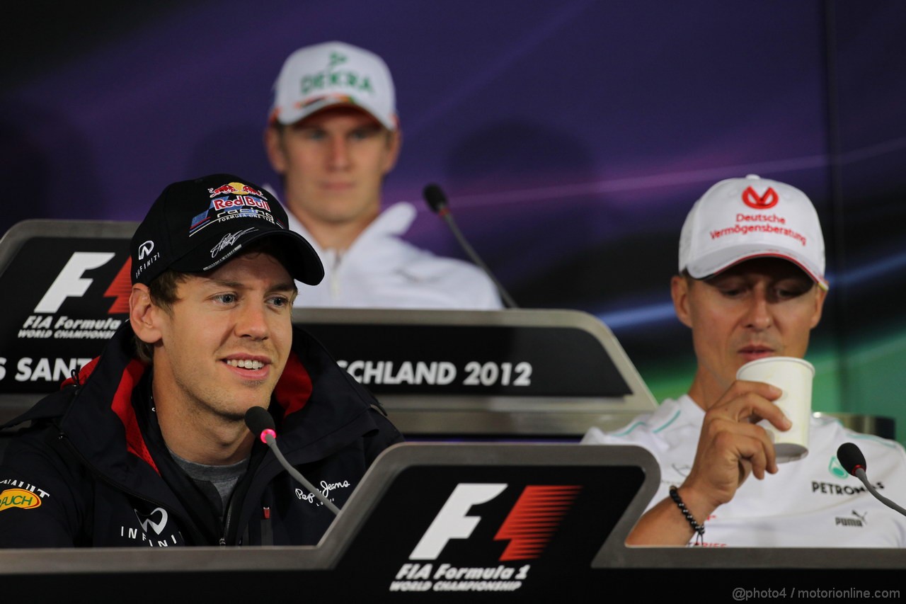 GP GERMANIA, 19.07.2012 - Press Conference, Sebastian Vettel (GER) Red Bull Racing RB8