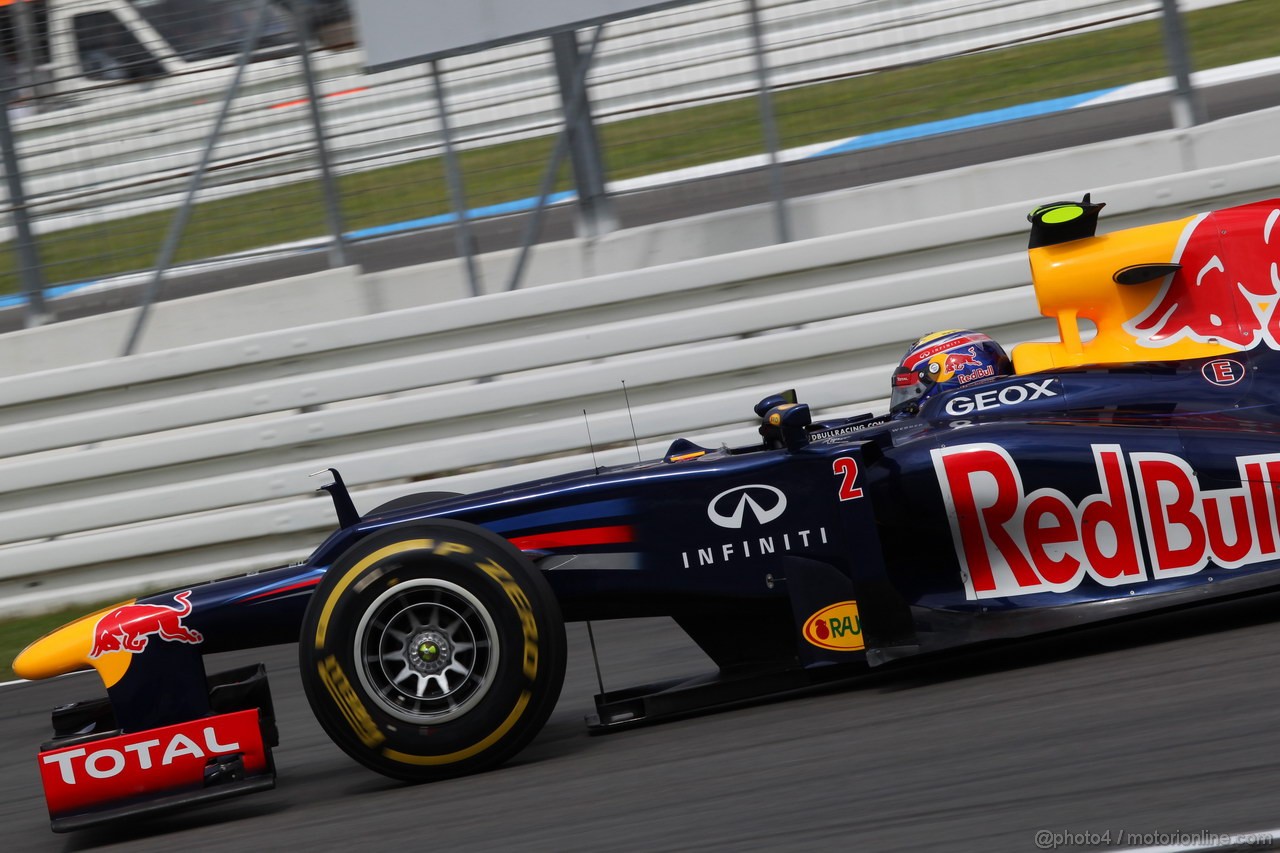 GP GERMANIA, 20.07.2012 - Prove Libere 3, Mark Webber (AUS) Red Bull Racing RB8