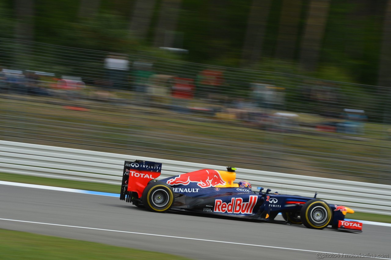 GP GERMANIA, 21.07.2012 - Prove Libere 3, Mark Webber (AUS) Red Bull Racing RB8