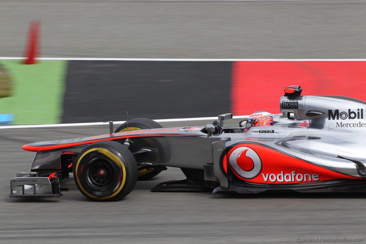 GP GERMANIA, 21.07.2012 - Prove Libere 3, Jenson Button (GBR) McLaren Mercedes MP4-27