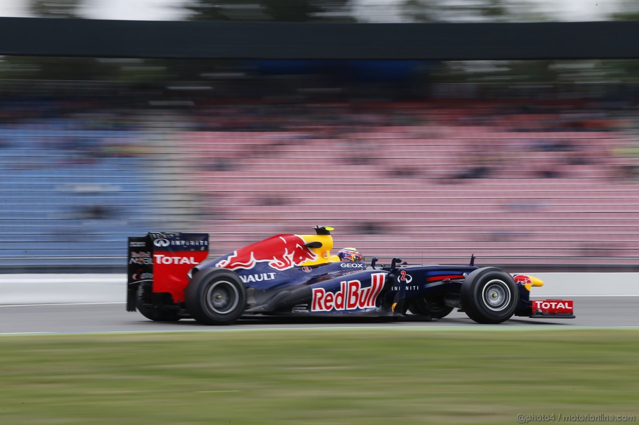GP GERMANIA, 20.07.2012 - - Prove Libere 1, Mark Webber (AUS) Red Bull Racing RB8