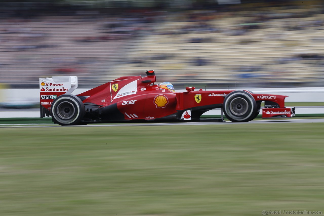 GP GERMANIA, 20.07.2012 - Prove Libere 1, Fernando Alonso (ESP) Ferrari F2012