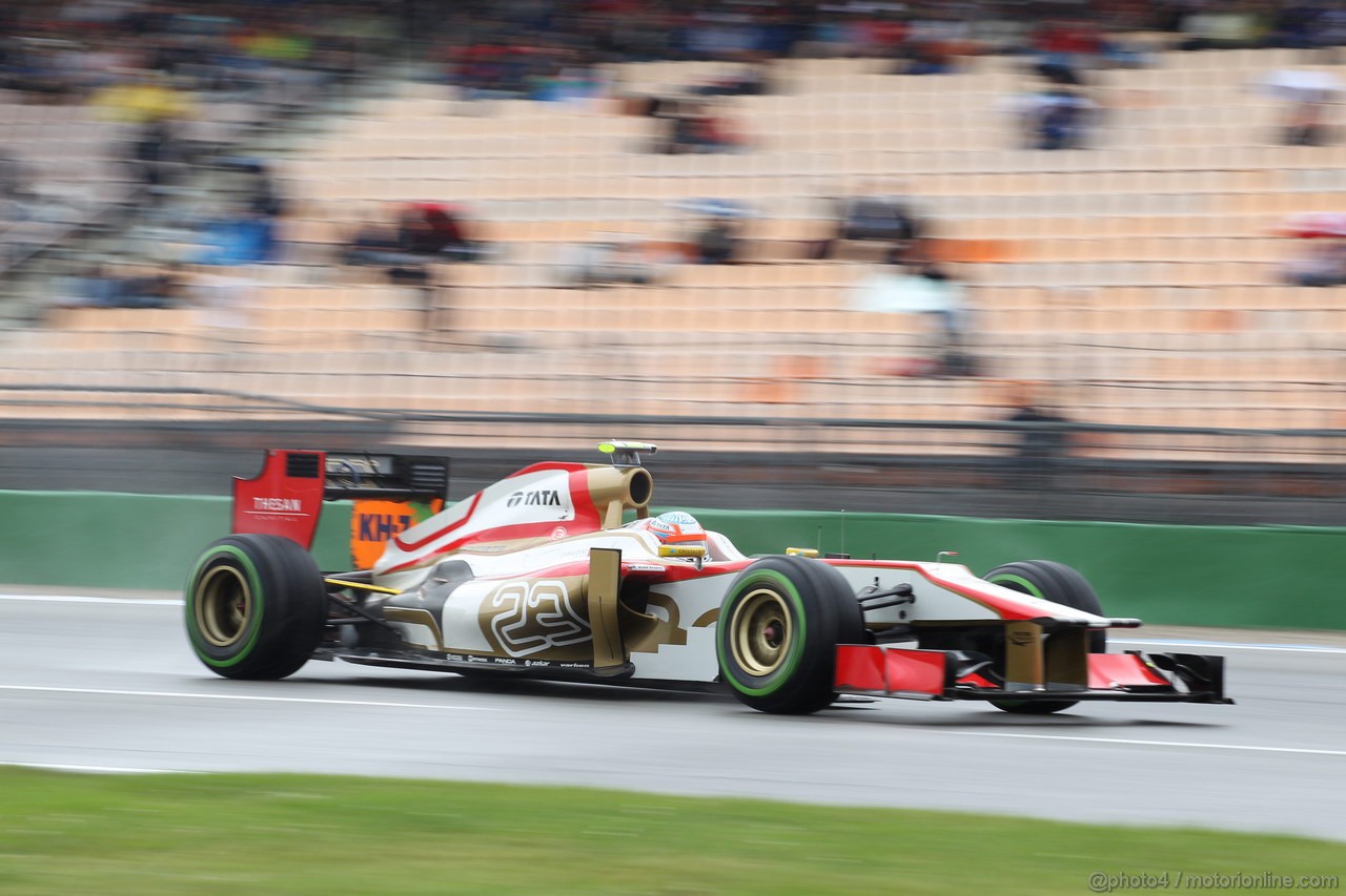 GP GERMANIA, 20.07.2012 - Prove Libere 2, Narain Karthikeyan (IND) HRT Formula 1 Team F112