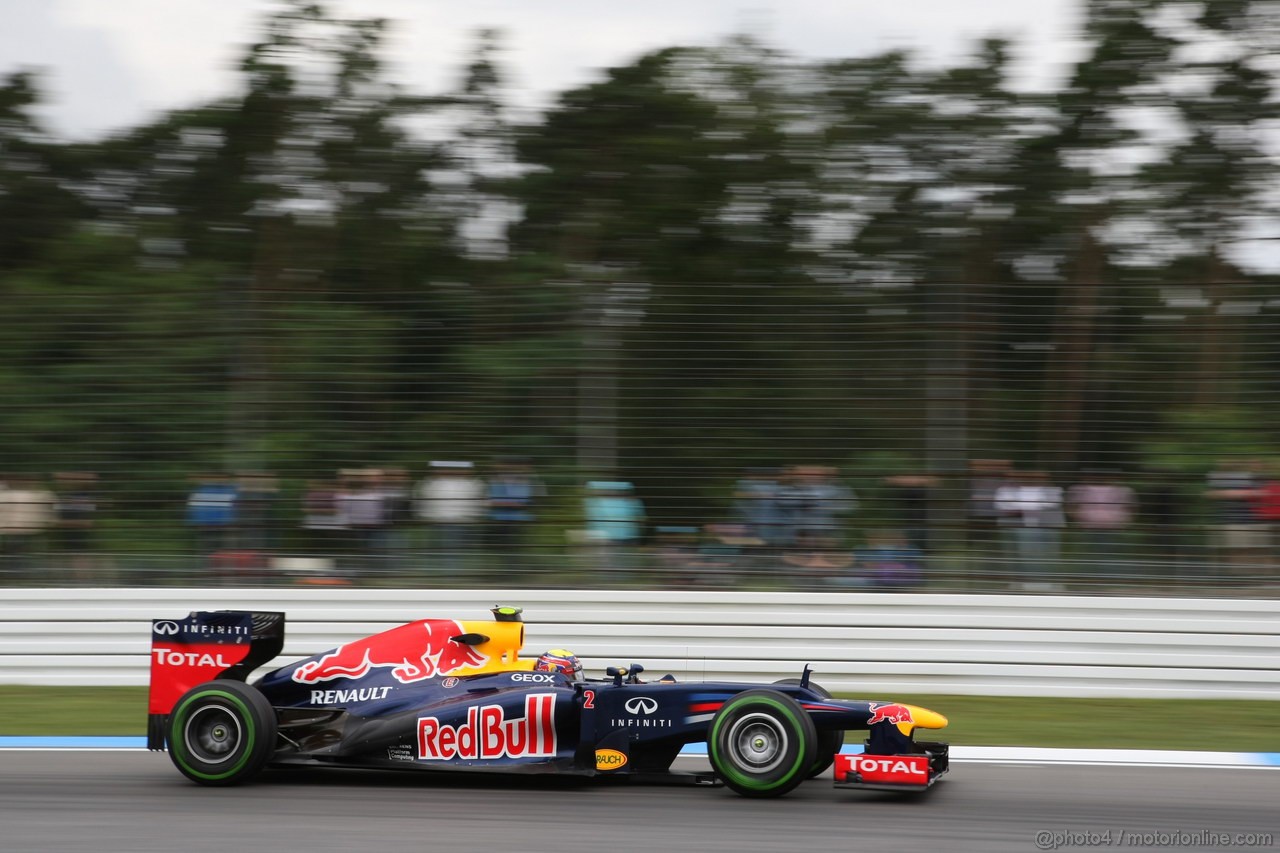 GP GERMANIA, 20.07.2012 - Prove Libere 2, Mark Webber (AUS) Red Bull Racing RB8