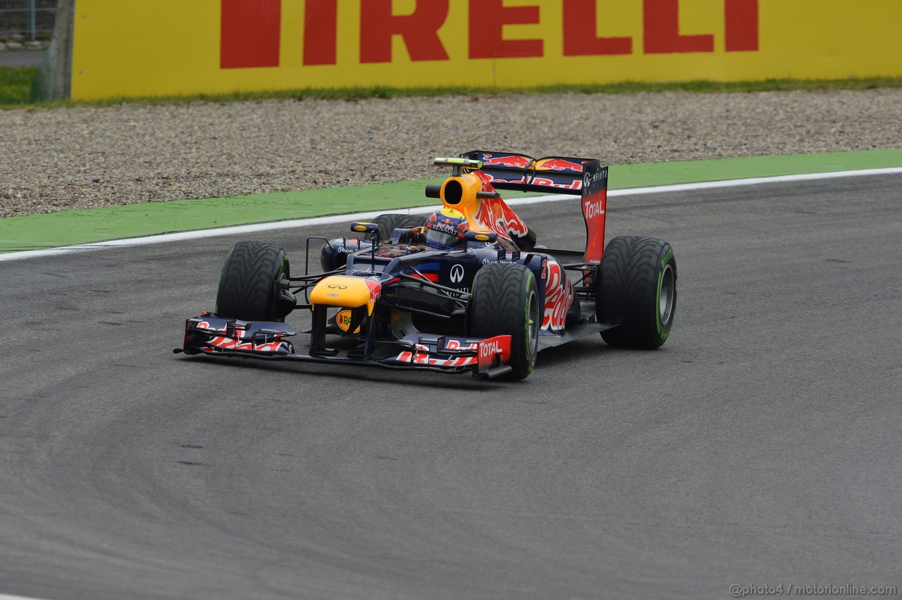 GP GERMANIA, 20.07.2012 - Prove Libere 2,  Mark Webber (AUS) Red Bull Racing RB8