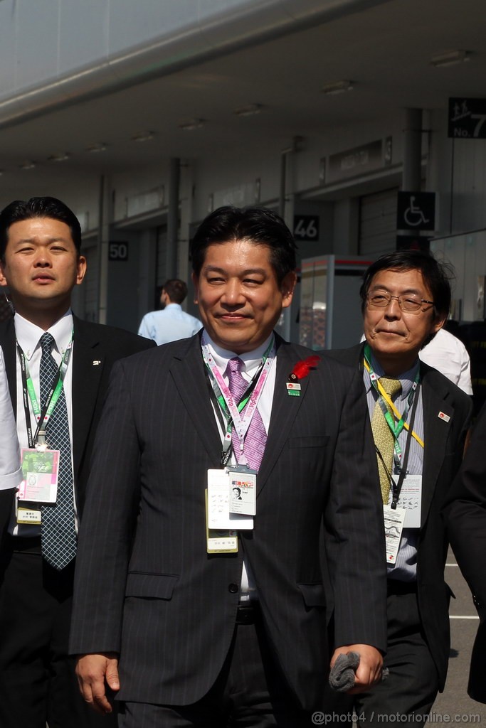 GP GIAPPONE, 07.10.2012- Yuichiro Hata (JAP) Minister of Land, Infrastructure, Transport e Tourism