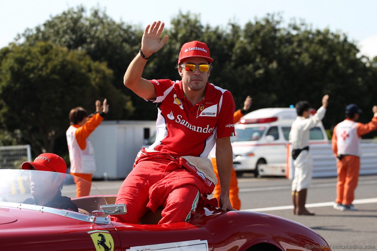 GP GIAPPONE, 07.10.2012- Fernando Alonso (ESP) Ferrari F2012 