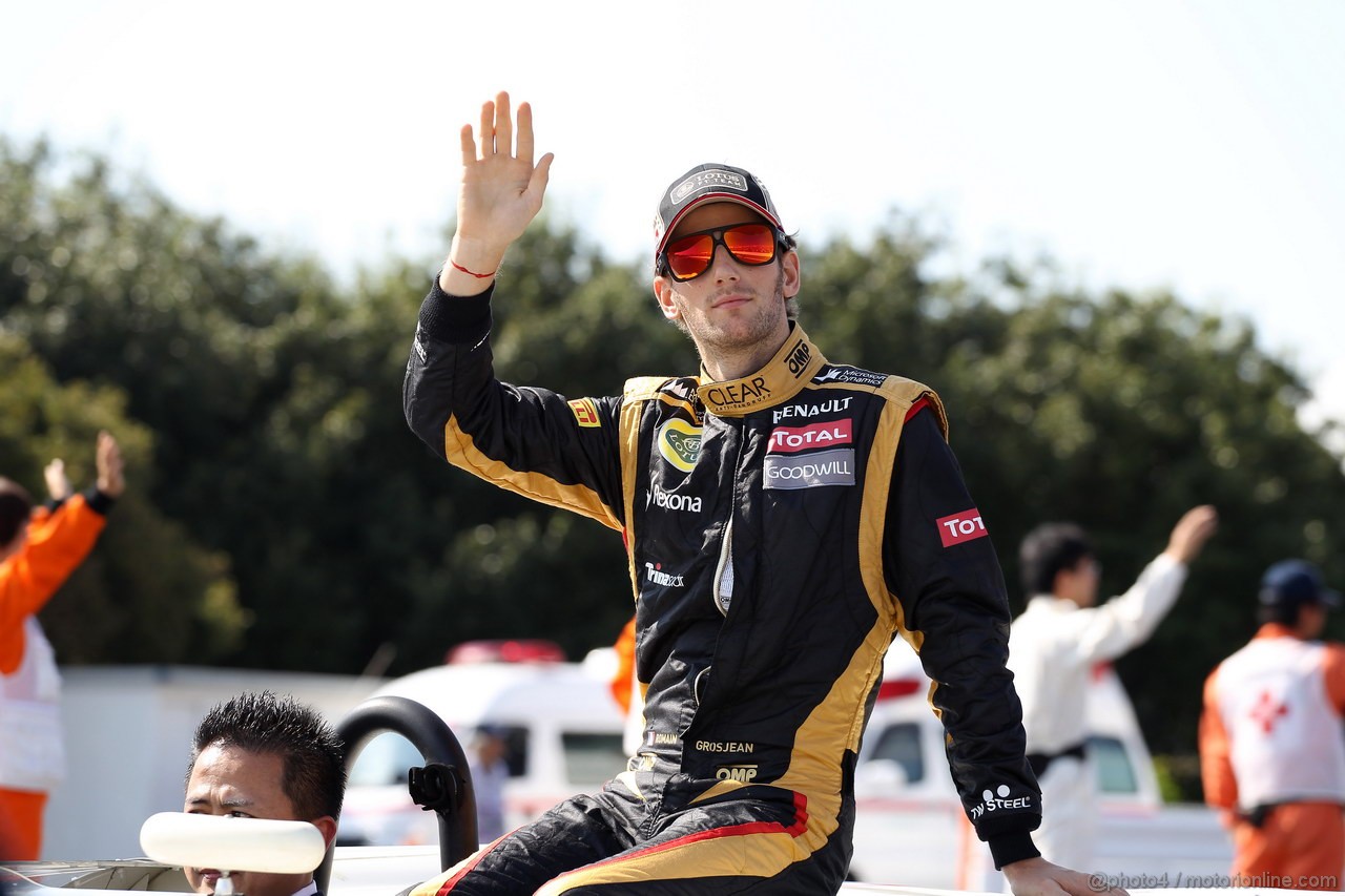 GP GIAPPONE, 07.10.2012- Romain Grosjean (FRA) Lotus F1 Team E20 