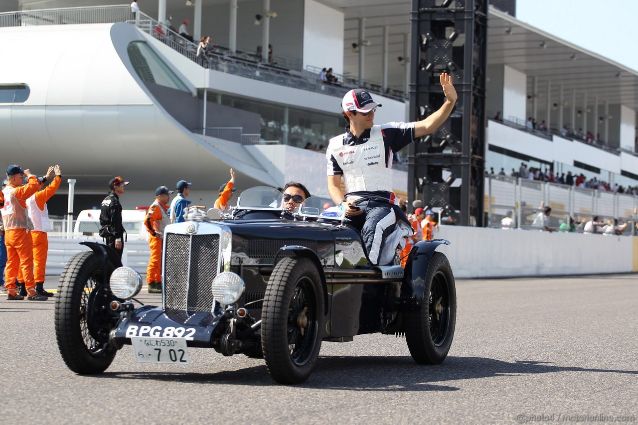 GP GIAPPONE, 07.10.2012- Bruno Senna (BRA) Williams F1 Team FW34 