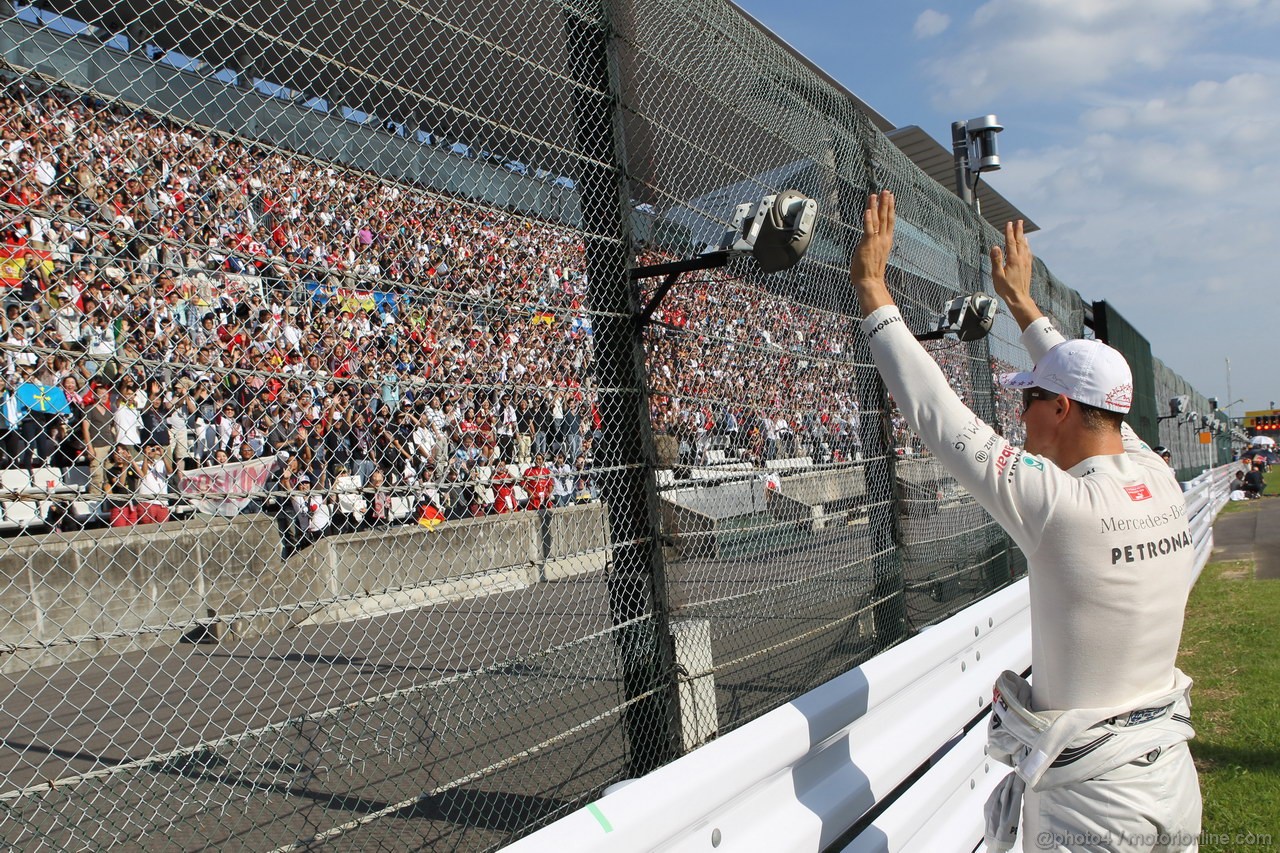 GP GIAPPONE, 07.10.2012- Gara, Michael Schumacher (GER) Mercedes AMG F1 W03