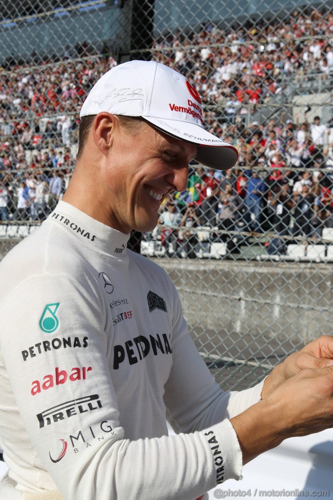 GP GIAPPONE, 07.10.2012- Gara, Michael Schumacher (GER) Mercedes AMG F1 W03 