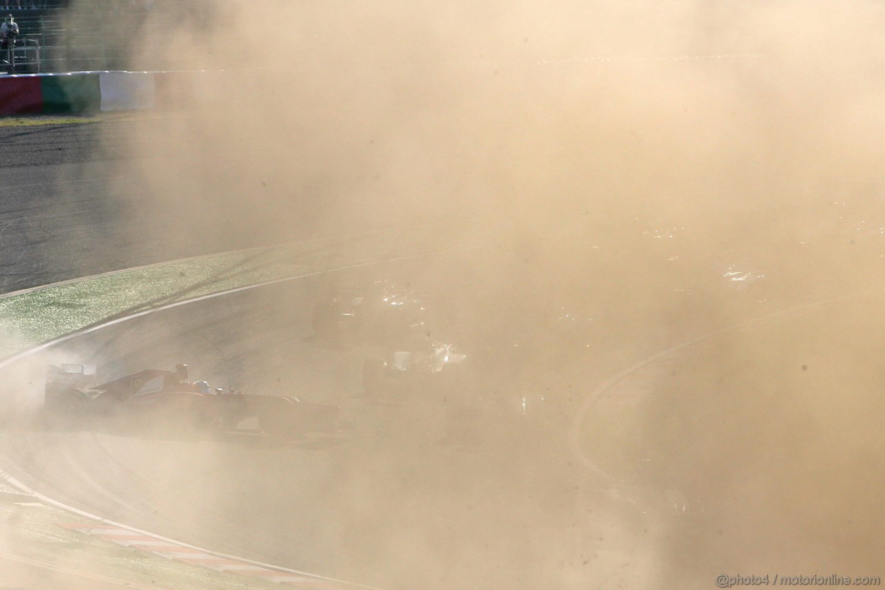 GP GIAPPONE, 07.10.2012- Gara, Crash, Fernando Alonso (ESP) Ferrari F2012