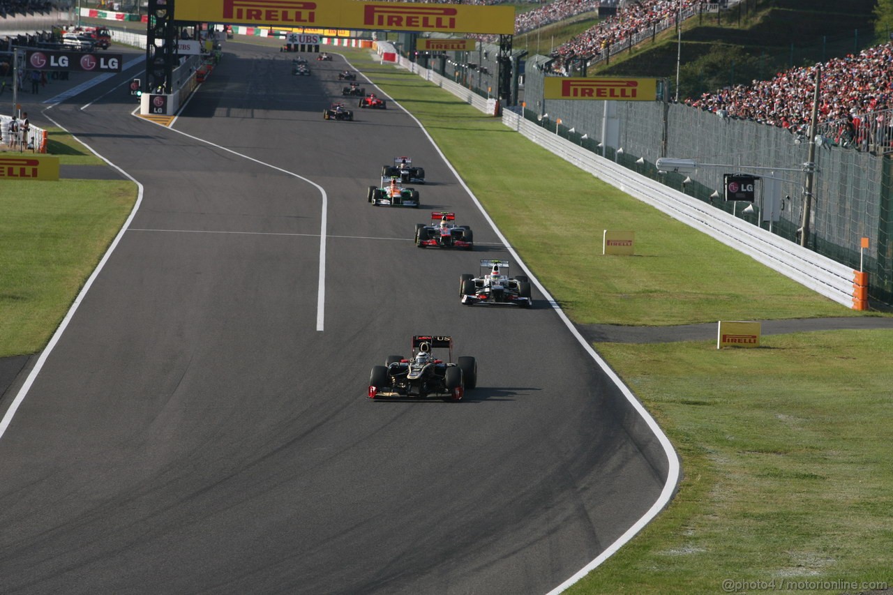 GP GIAPPONE, 07.10.2012- Gara, Kimi Raikkonen (FIN) Lotus F1 Team E20 