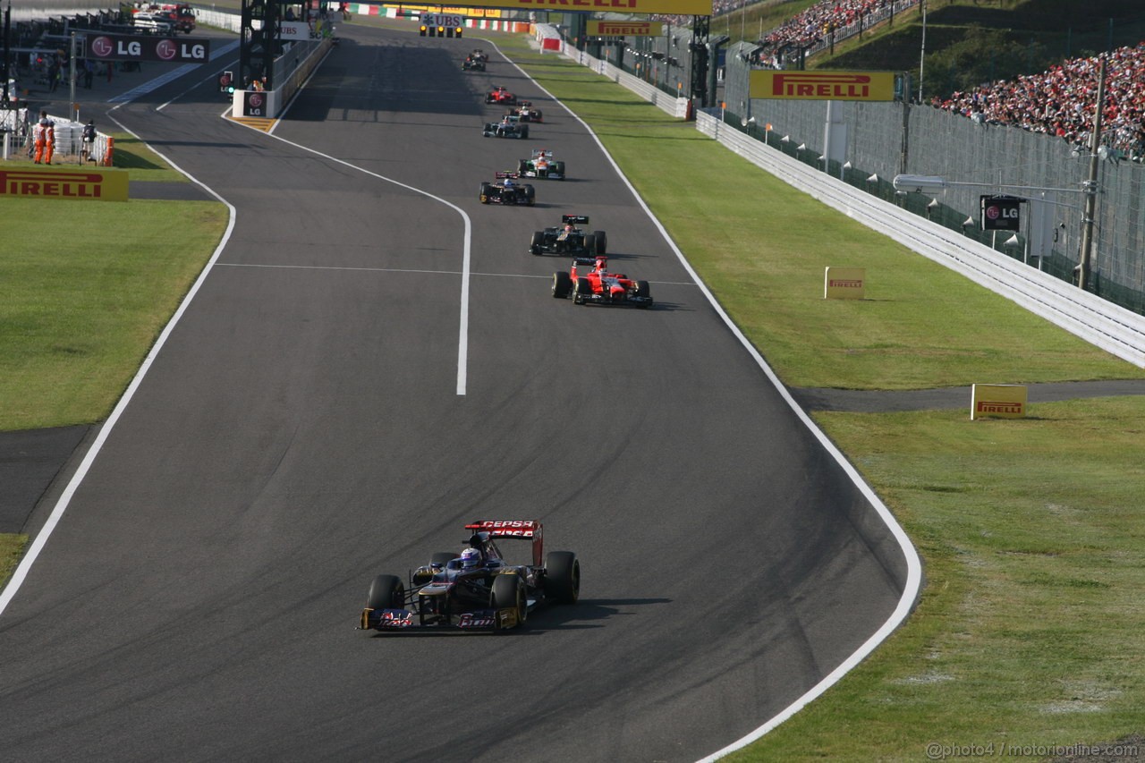 GP GIAPPONE, 07.10.2012- Gara, Daniel Ricciardo (AUS) Scuderia Toro Rosso STR7 