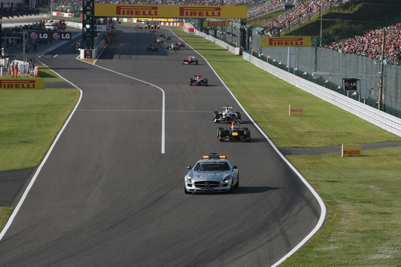 GP GIAPPONE, 07.10.2012- Gara, The Safety car on the track