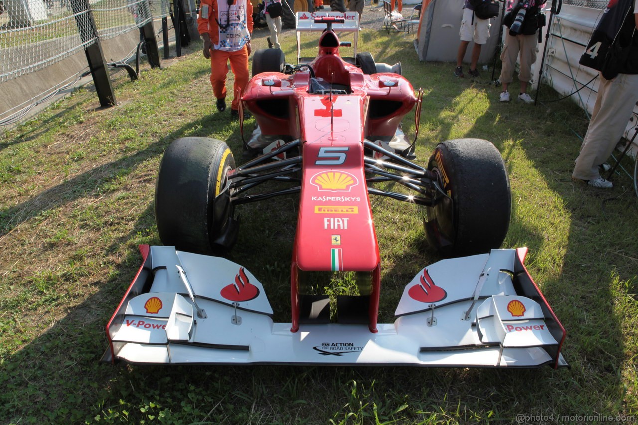 GP GIAPPONE, 07.10.2012- Gara, Crash, Fernando Alonso (ESP) Ferrari F2012
